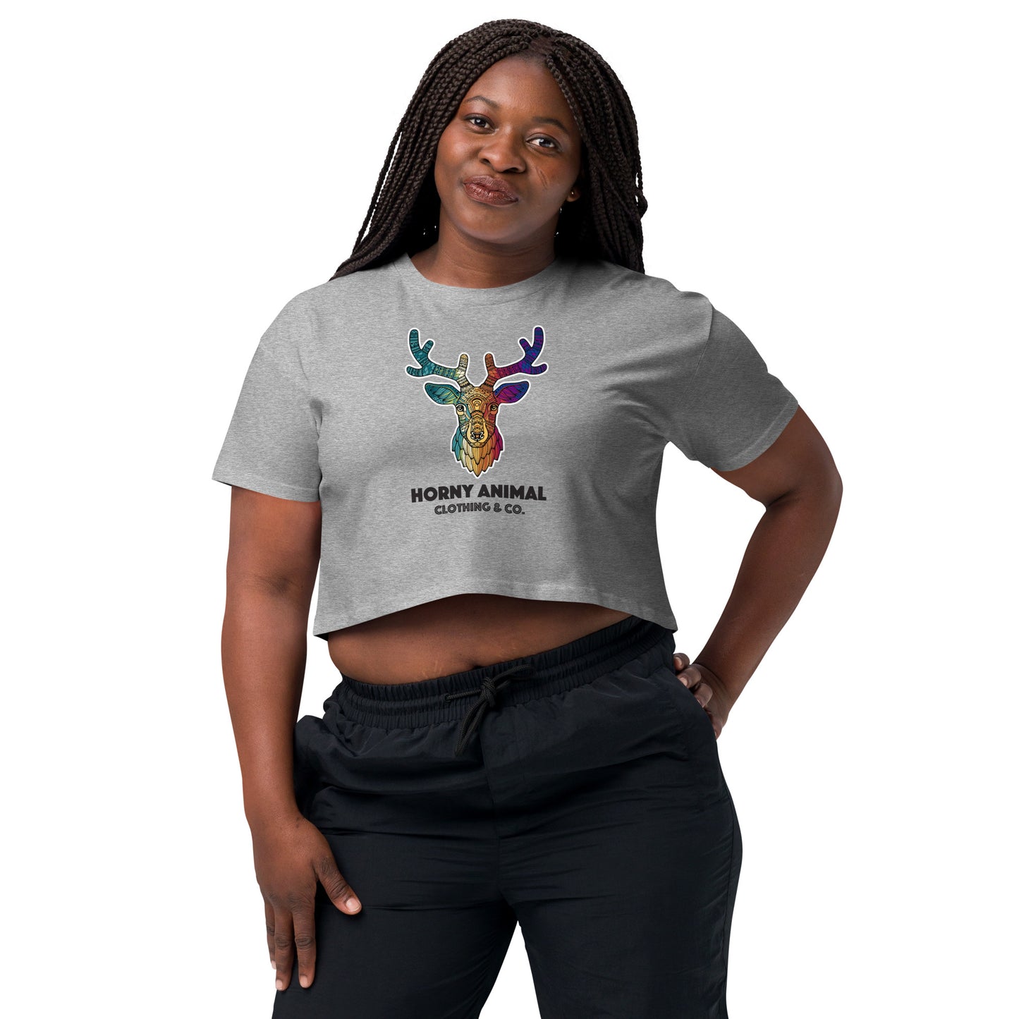 Horny Deer 002 Women’s crop top