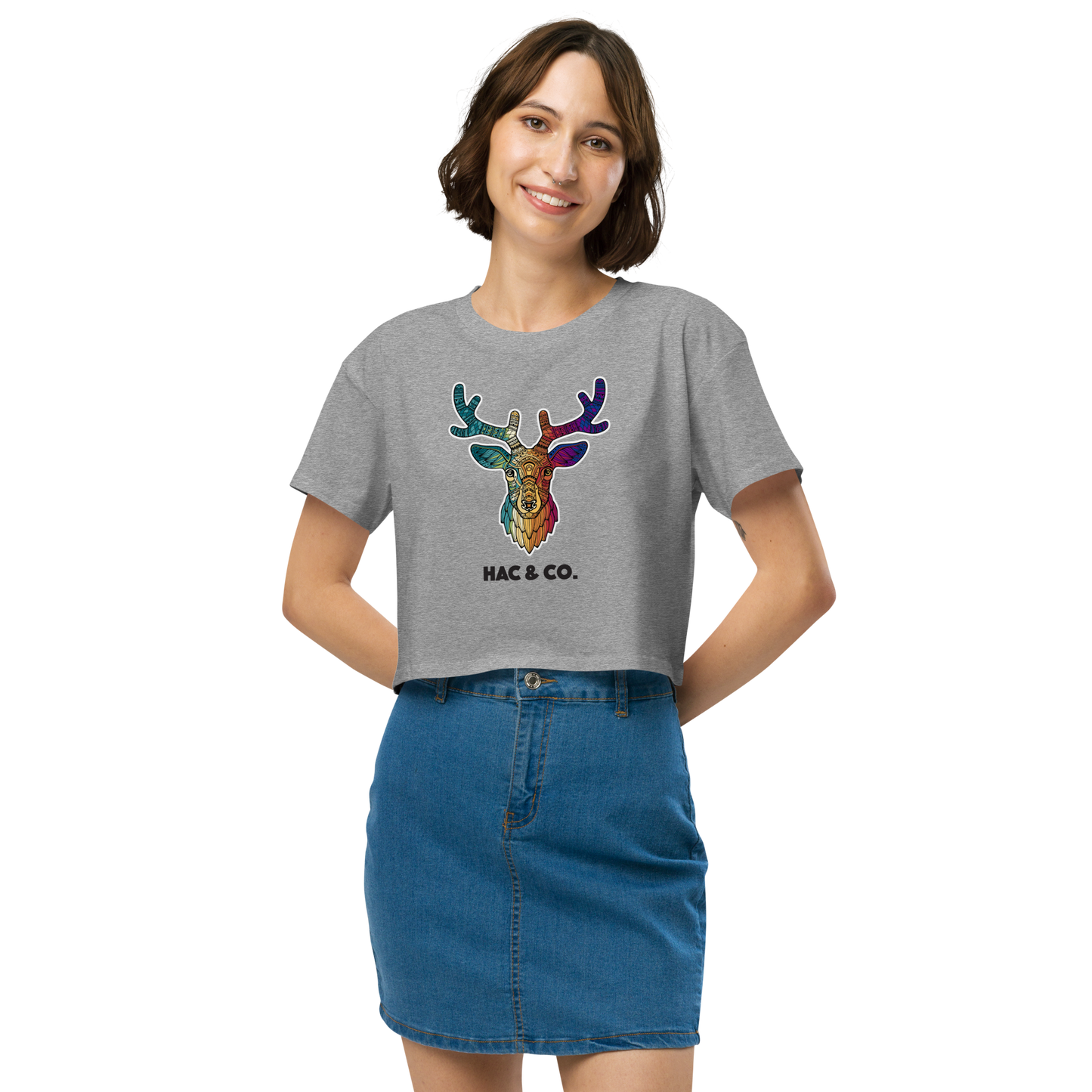 Horny Deer 004 Women’s crop top