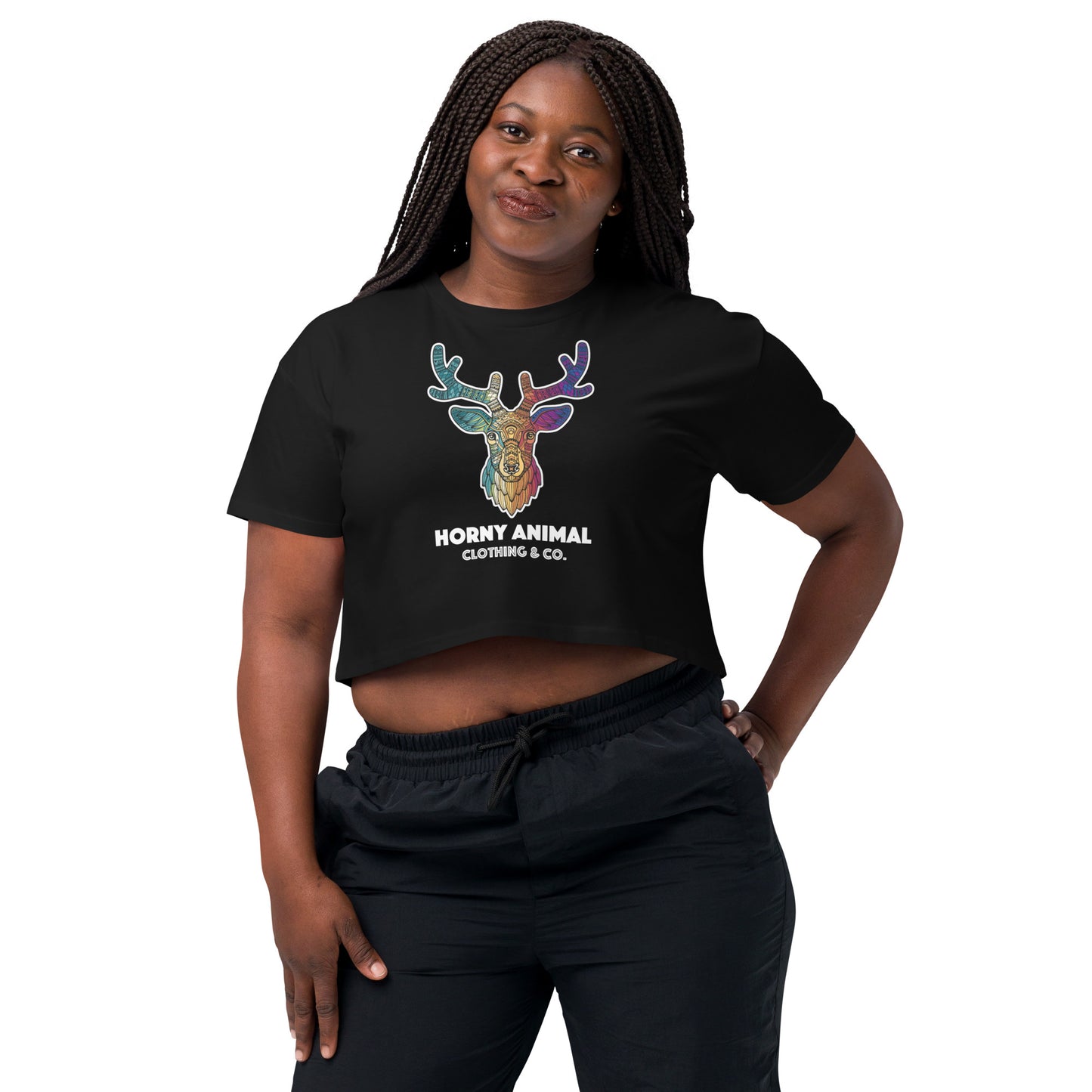 Horny Deer 002 Women’s crop top