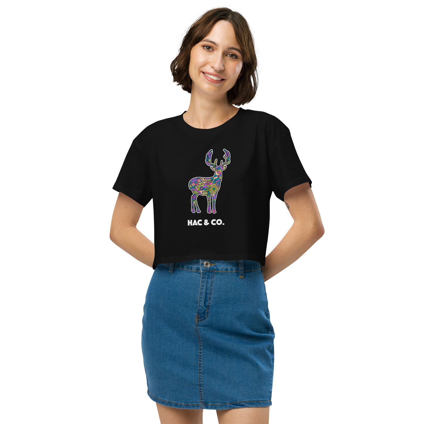 Horny Deer 005 Women’s crop top