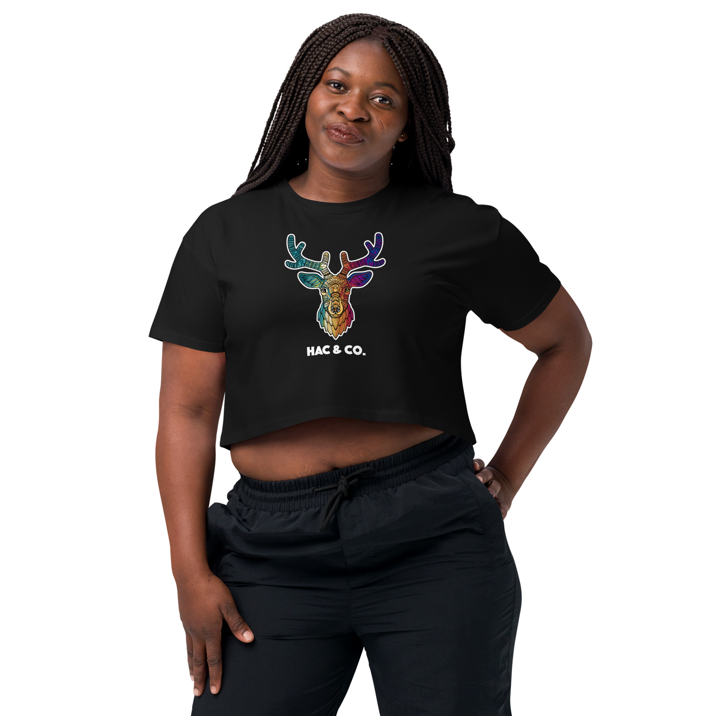 Horny Deer 004 Women’s crop top