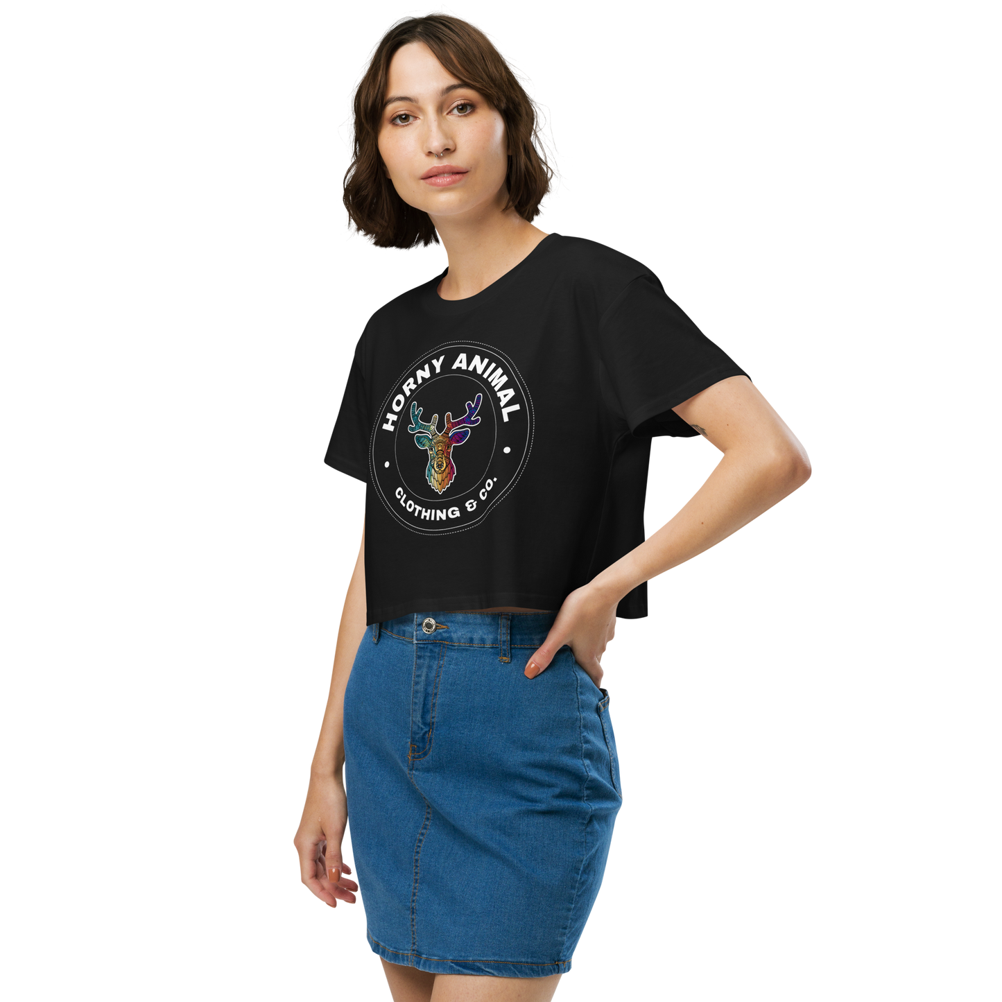 Horny Deer 003 Women’s crop top