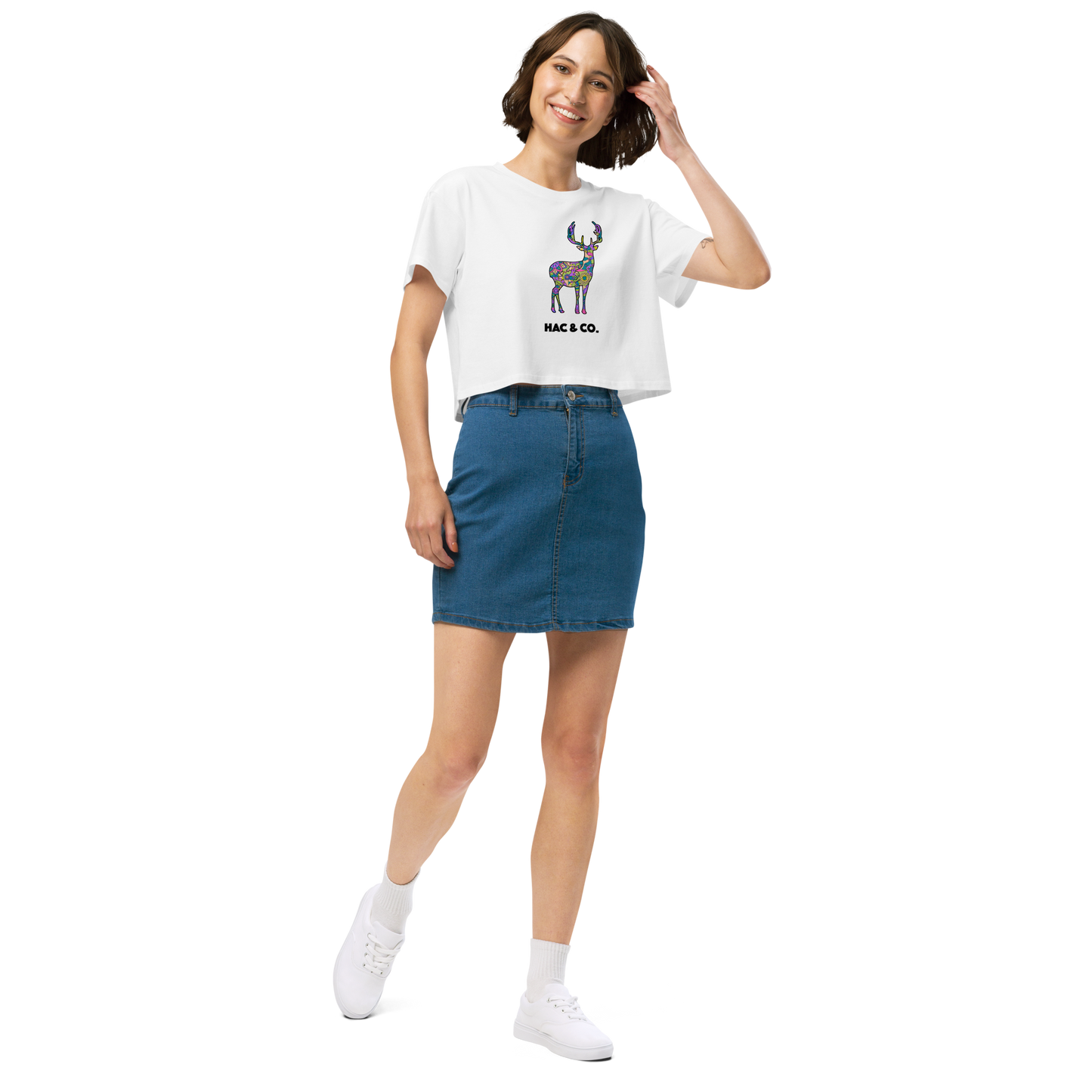 Horny Deer 005 Women’s crop top